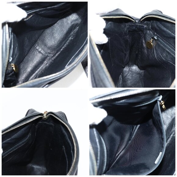 CHANEL COCO Mark Chain Shoulder Bag Grained Calf Skin Black Gold CC Auth 128487V - Picture 16 of 16